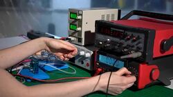 Student  girl in physics class Stock Footage