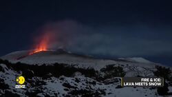 Mount Etna erupts spectacularly, illuminating night sky with lava flow Instructional Video