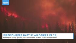 Firefighters Battle Multiple Wildfires In California News Clip