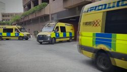Police vans arrive at Liverpool court News Clip