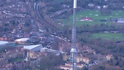 Aerial views of Crystal Palace Transmitting Station News Clip