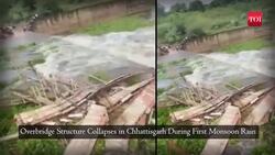 Overbridge Collapses in Chattisgarh during first monsoon News Clip