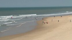 CLEAN : Surfers, swimmers hit the waves on France's west coast as lockdown eases News Clip