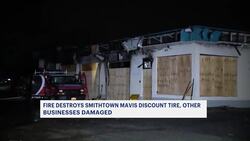 Fire breaks out at Smithtown Mavis Discount Tire Center News Clip
