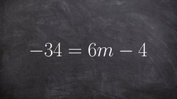 Solving an equation with your variable on the right side Instructional Video