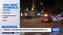 DC residents protest surge in federal police deployment near checkpoints News Clip