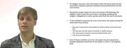 Lost Negotiable Instruments Instructional Video
