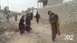 Mortar shell hits neighbourhood in Mosul, Iraq News Clip
