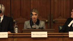 Ukraine’s First Lady urges UK to be a “leader” in her country’s bid for justice News Clip