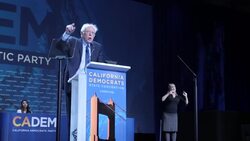 Bernie Sanders speaking at California Democrats conference News Clip