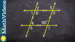 Determine the value of all of the missing measures using all of angle relationships ex 5 Instructional Video