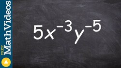 Rewriting exponents with positive powers to simplify an expression Instructional Video