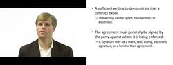 Types of Writing to satisfy the Statute of Frauds Instructional Video