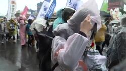 CLEAN : Taiwan animal rights activists hold demonstration despite rain News Clip