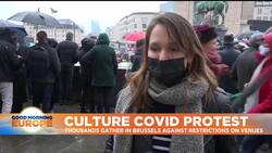 'No culture, no future': Belgian cultural workers protest against COVID measures News Clip