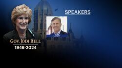 Elected officials honor former Gov. Jodi Rell with ceremony at the state Capitol News Clip