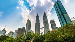 Malaysia Cityscape 4K Time Lapse (tilt up) Stock Footage