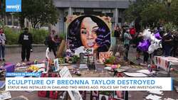 Sculpture of Breonna Taylor Destroyed In California News Clip