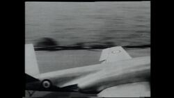 1951, Farnborough Air Show. Supermarine models 508, 510, 535. 1953 London to Brussels record. Stock Footage