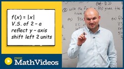 Write the equation of the absolute value function given transformations Instructional Video