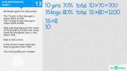 GCSE Secondary Maths Age 13-17 - Probability & Statistics: Mean - Explained Instructional Video