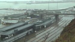 CLEAN : Images of empty Dover port as it closes to outbound traffic over virus News Clip