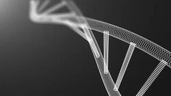 Abstract 3d background with molecule of DNA with many dots, science concept Stock Footage