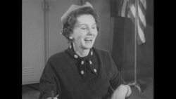 1960s: Man argues with electoral worker but electoral worker turns him away Stock Footage