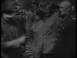 Polish surrender, prisoners, Hitler in aircraft over Warsaw Stock Footage