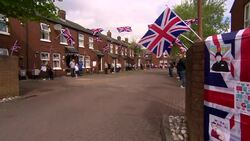 Residents stand on doorsteps for VE day two minutes silence News Clip