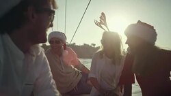 Summer Christmas celebration Stock Footage