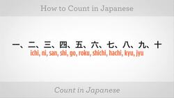 How to Count in Japnese Instructional Video
