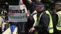 Pro-Israel protestors take to the streets countering a national demonstration for Gaza News Clip