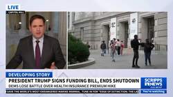 President Trump signs bill to reopen government as Dems lose health care fight News Clip