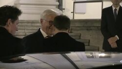 CLEAN : French President Macron meets German President Steinmeier in Berlin News Clip