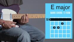 How to Play Barre Chords in E Major on a Guitar Instructional Video