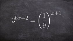 Creating same base with negative exponents to solve an equation Instructional Video