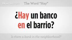 How to Use the Spanish Word "Hay" Instructional Video