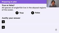 Planning a section about anglerfish habitat for a non-chronological report Instructional Video