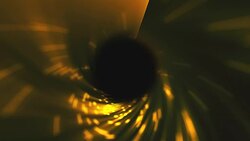 Abstract swirl gold tunnel in space, computer generated background Stock Footage