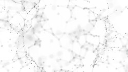 Abstract Futuristic Geometric Plexus Digital network of blue dot and white lines, dots, Triangles and node. Computer Network Data, Big Data, Connection Technology Seamless Loop Background Stock Footage