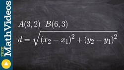 Determine the distance between two points using distance formula ex 1, A(3, 2) and B(6, 3) Instructional Video