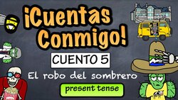 Spanish in Context - El robo del sombrero (present tense) Instructional Video