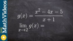 Learn how to evaluate the limit using direct substitution Instructional Video