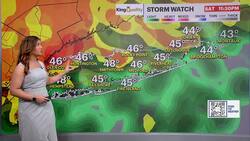 STORM WATCH: Cloudy skies, wind and overnight rain on Long Island News Clip