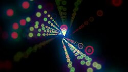 Motion colorful dots lines abstract background Stock Footage