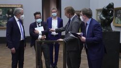 CLEAN : Berlin museum returns, then buys back Nazi-looted Pissarro News Clip