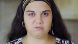 Fat girl is eating Stock Footage