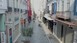 Drone footage of deserted Athens in lockdown Instructional Video