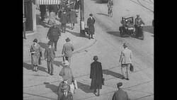 People Walking Down the Street (from Berlin 1920-1929) Stock Footage